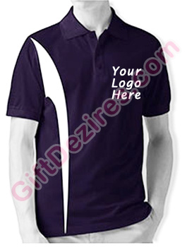 Designer Purple Wine and White Color Logo Custom T Shirts